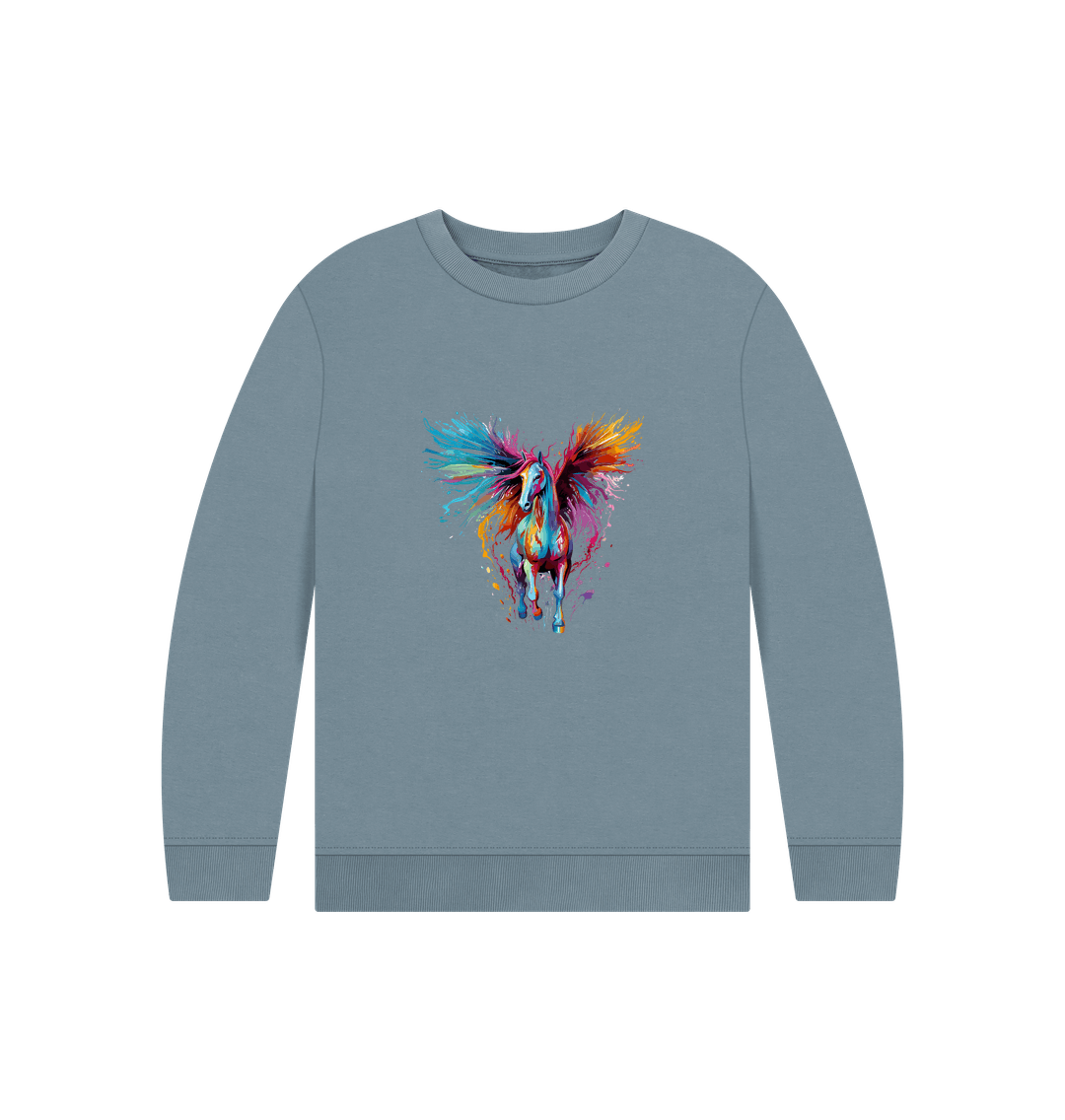 Colorful horse design sweatshirt