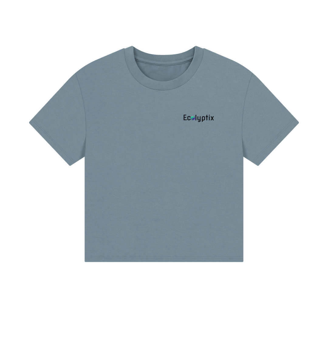 Light blue t-shirt with "Ecolyptix" logo