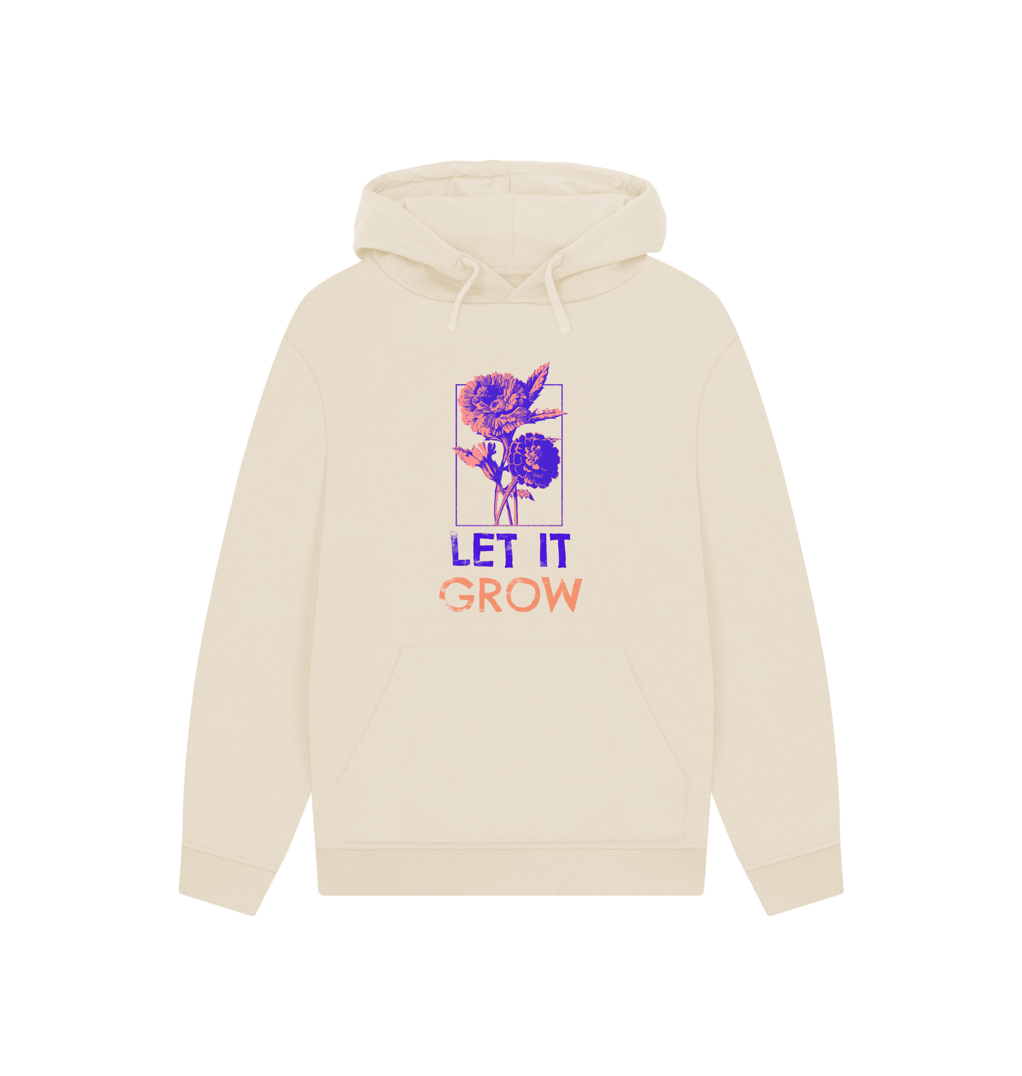 Oat Printed Hoody Front