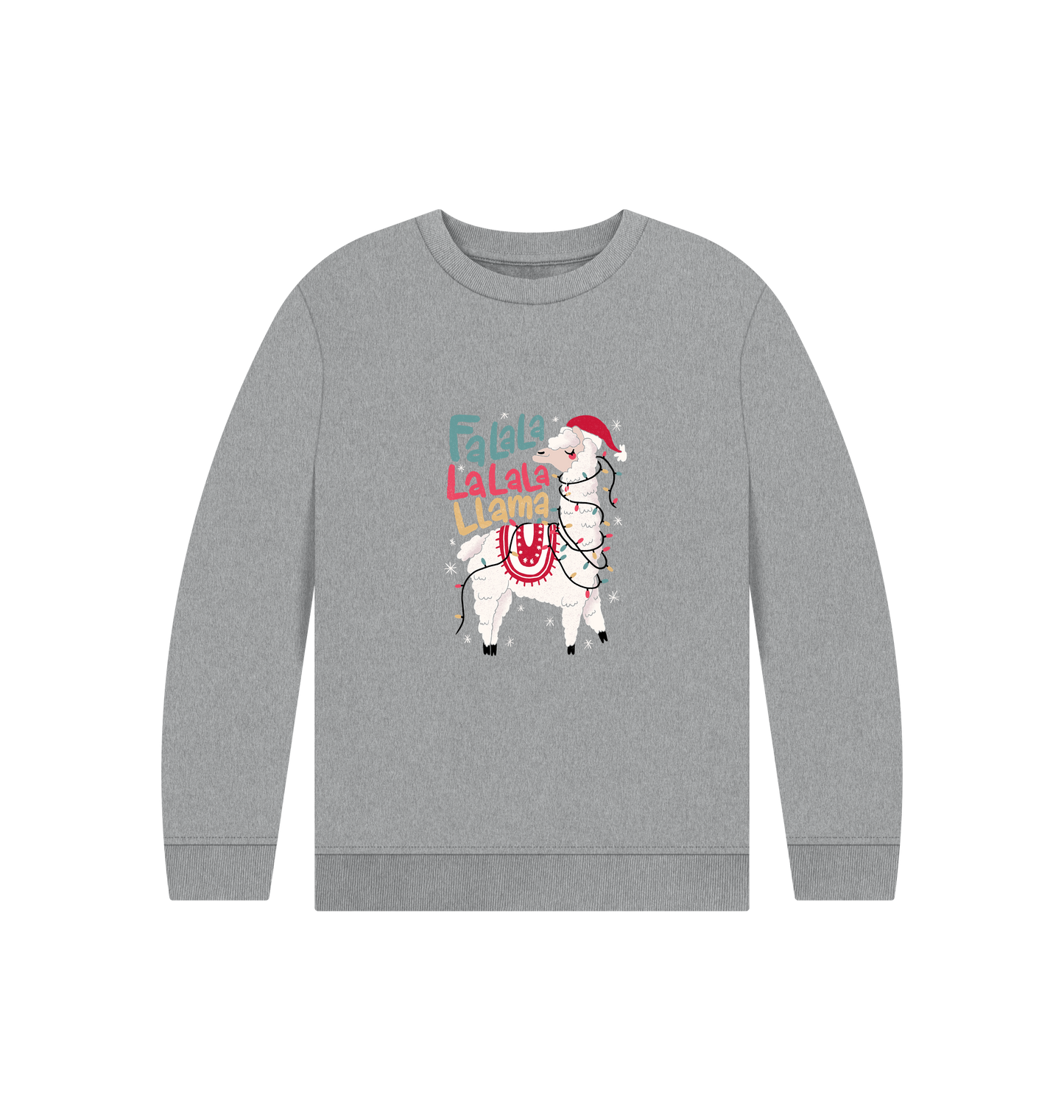 Athletic Grey Printed Kids Jumper Front
