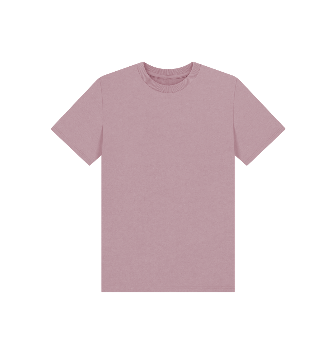 Pink cotton t-shirt with crew neck