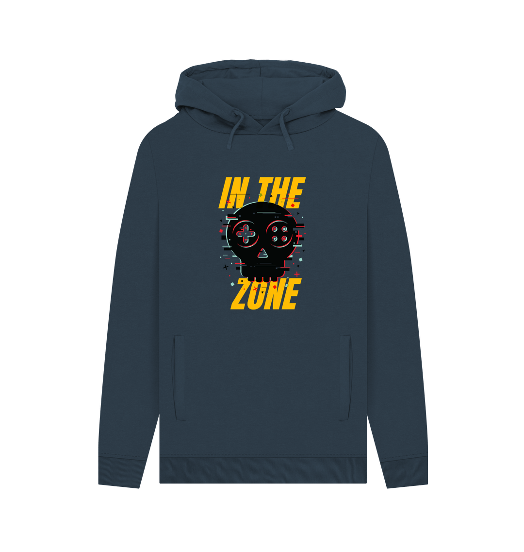 Navy Printed Hoody