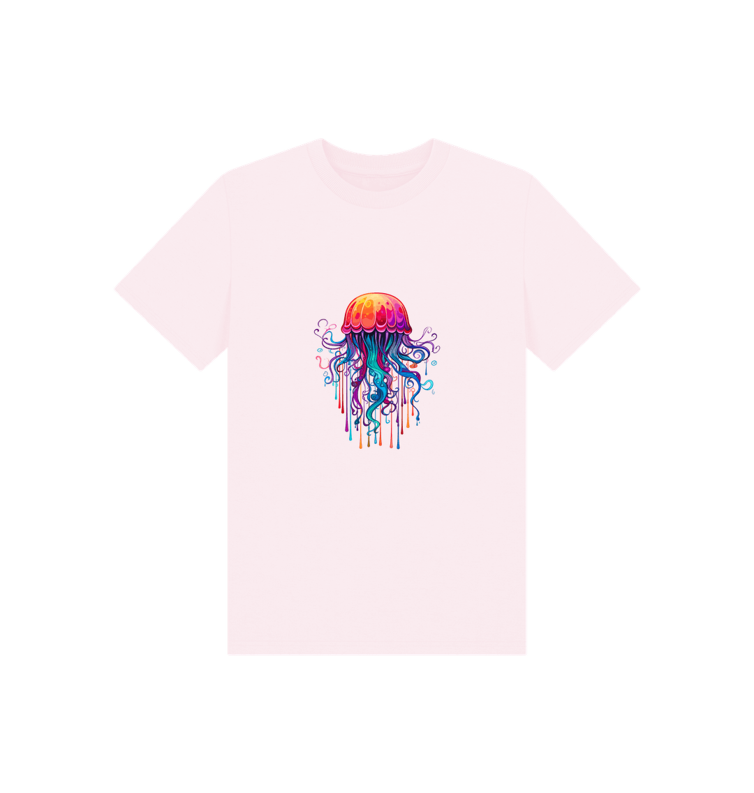 Pink t-shirt with jellyfish graphic