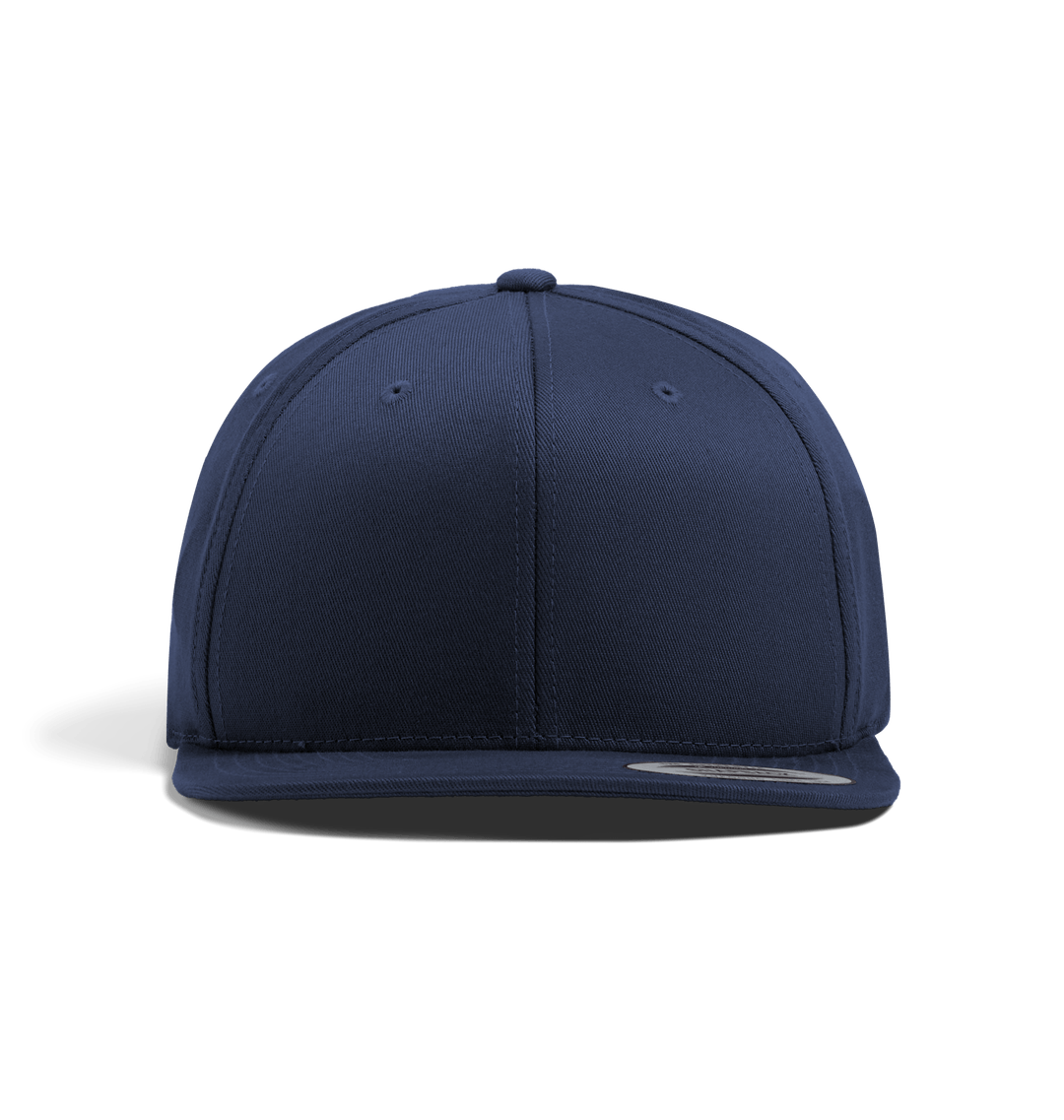 Navy blue baseball cap with curved brim
