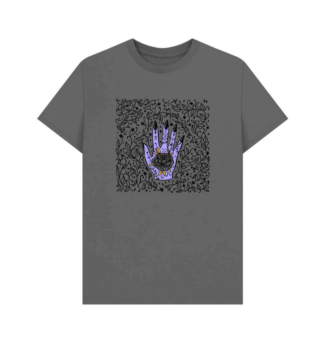 Slate Grey Creepy Palm Reader - Women's Relaxed Fit T-Shirt