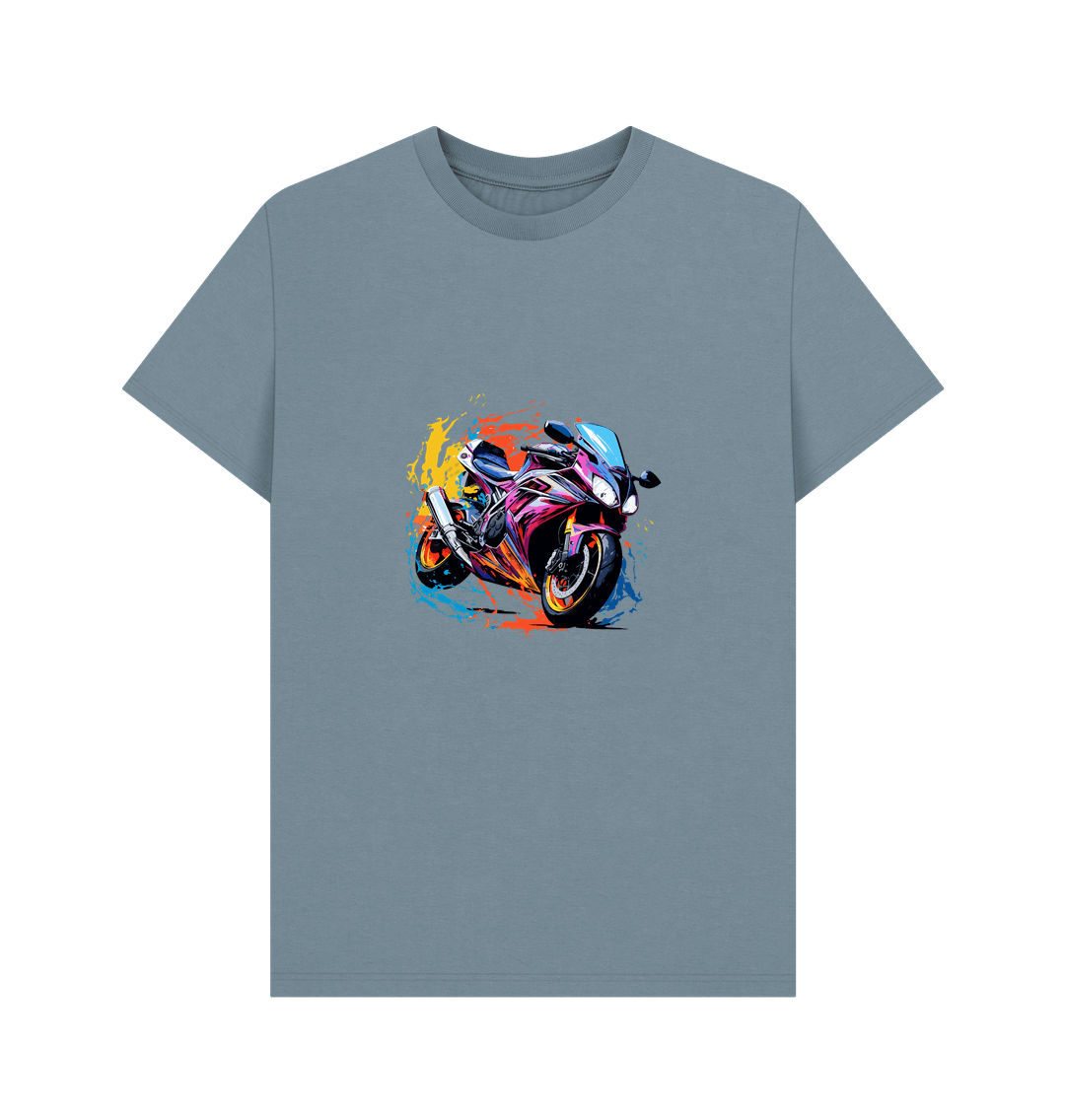 Stone Blue Printed T-shirt