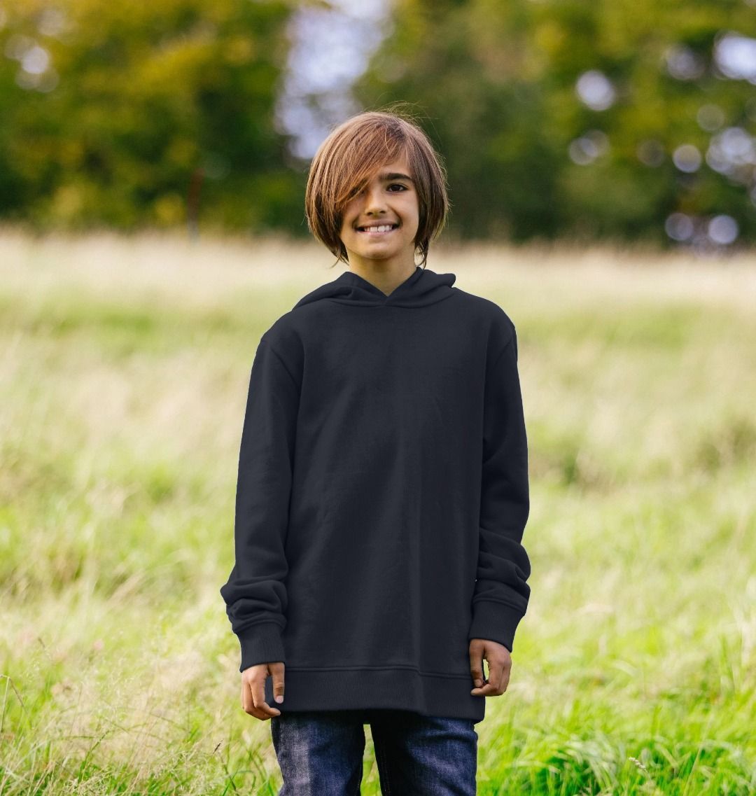 Black hoodie with hood (person)