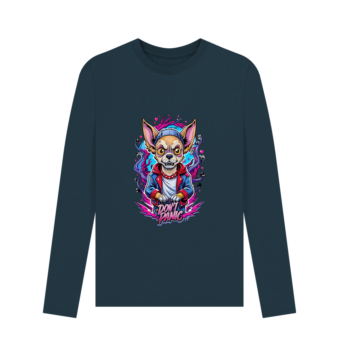 Long-sleeved t-shirt with chihuahua graphic