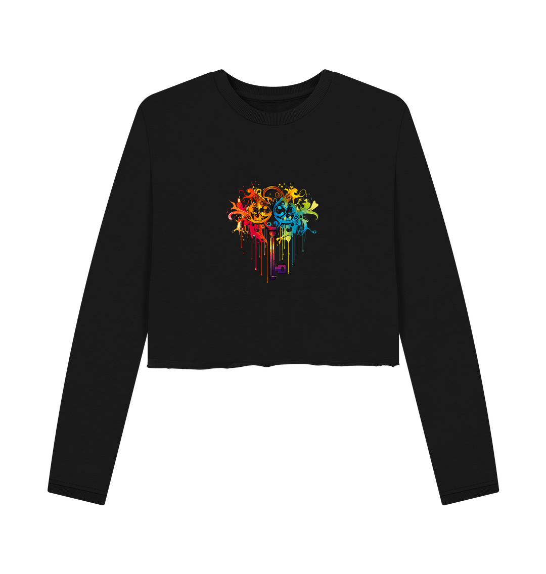 Black Printed Boxy Jumpers