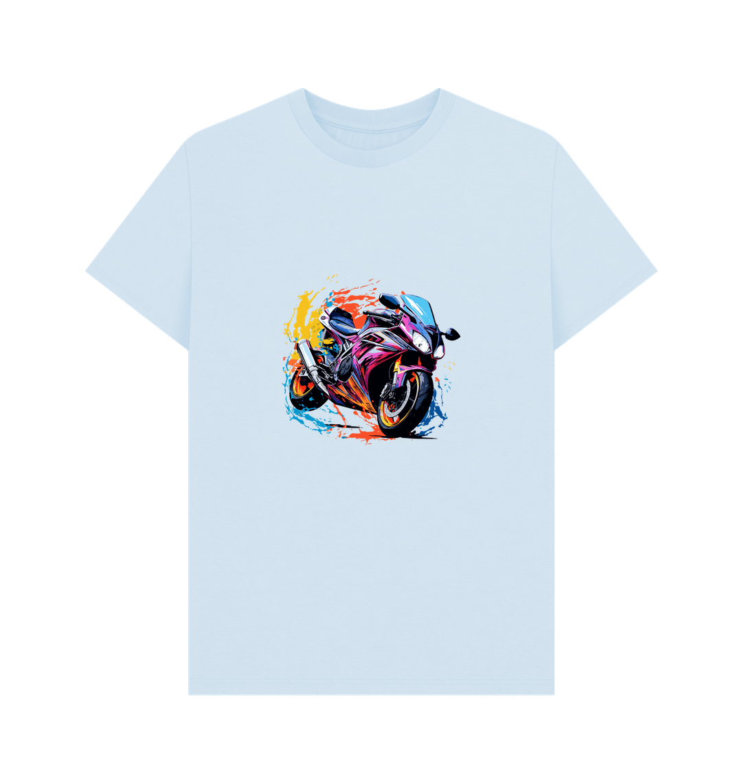 Sky Blue Printed T-shirt