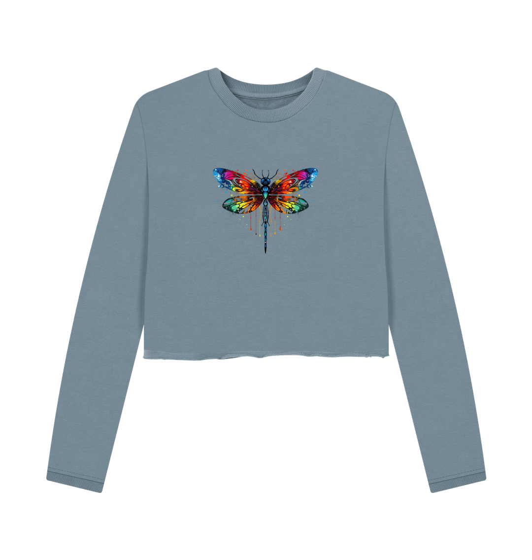 Long-sleeved sweatshirt with butterfly design