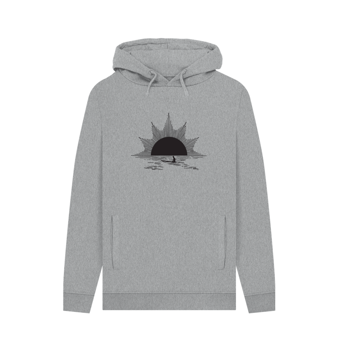 Gray hoodie with sun design