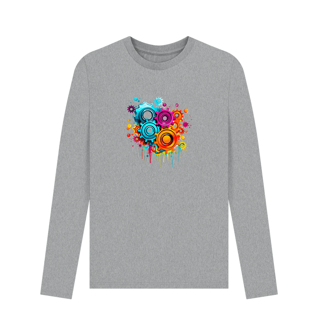 Athletic Grey Printed Long Sleeve T Shirt