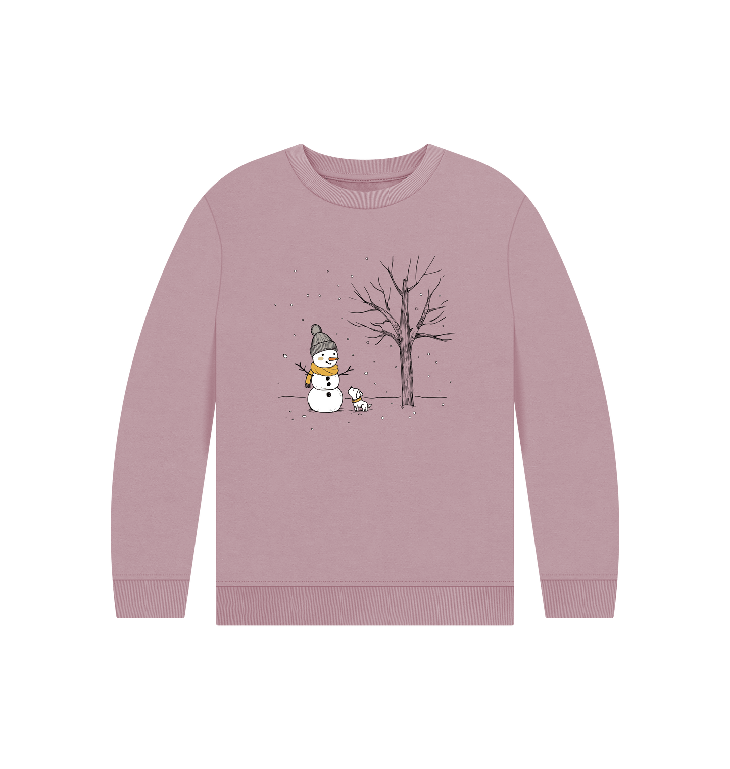 Mauve Printed Kids Jumper Front