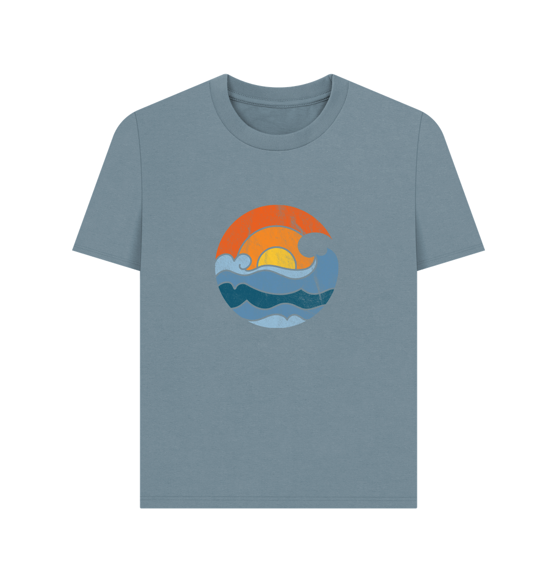Stone Blue Printed T-shirt