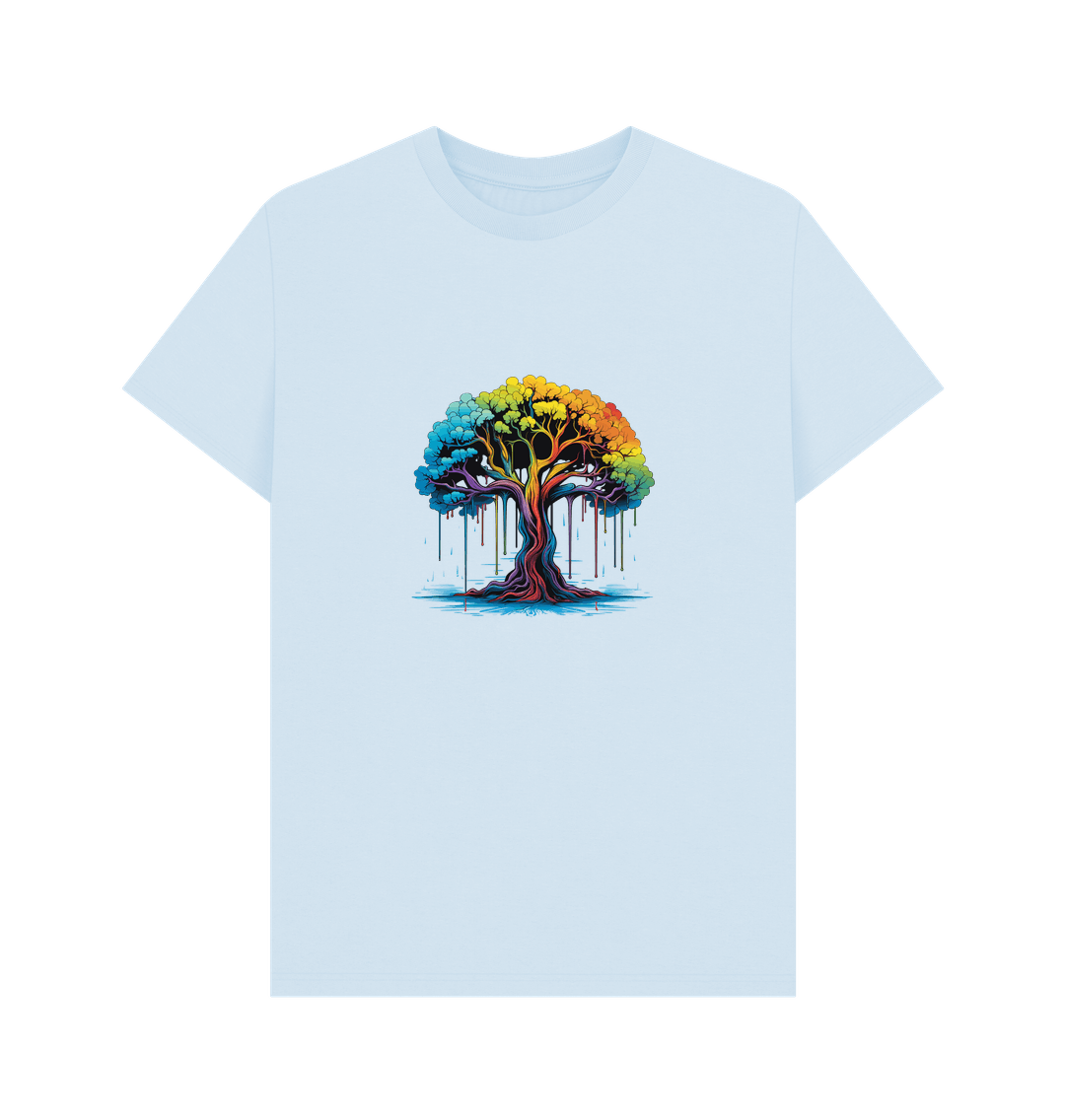 Sky Blue Printed T-shirt