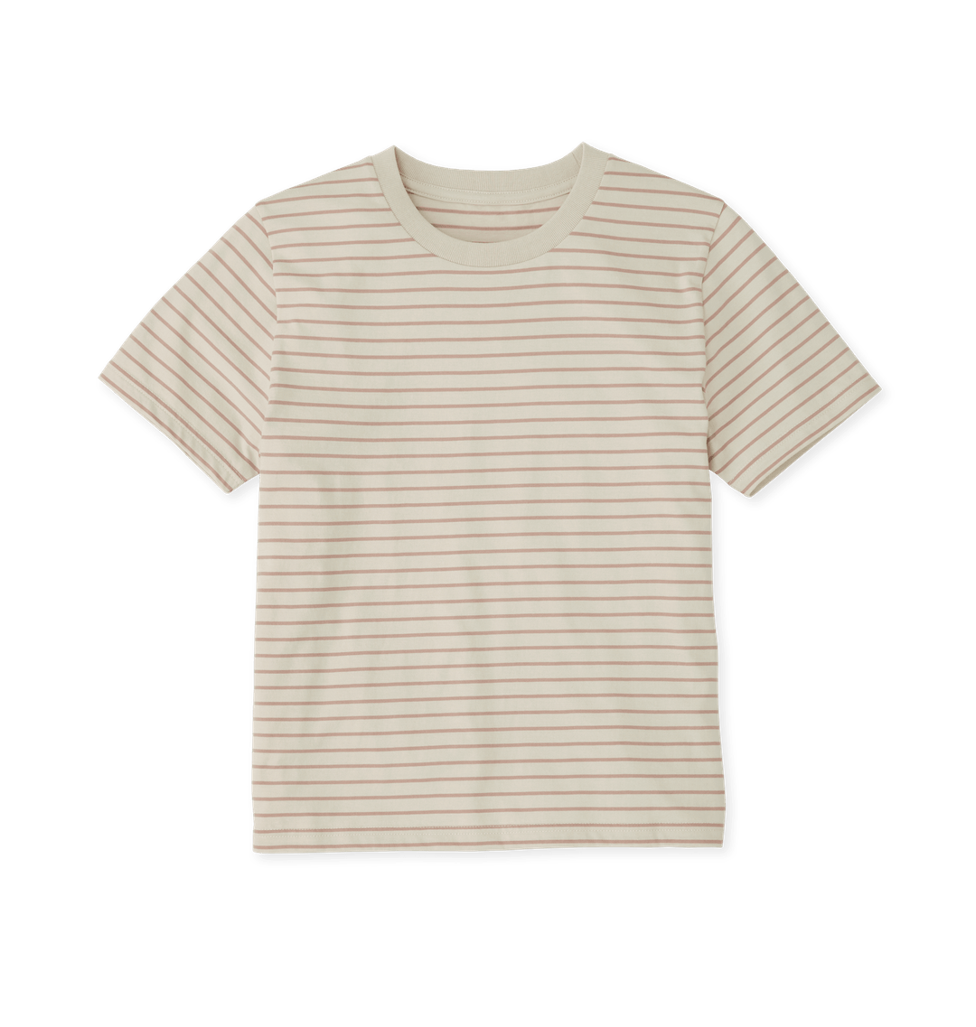 Taupe Stripes Women's Striped T-Shirt
