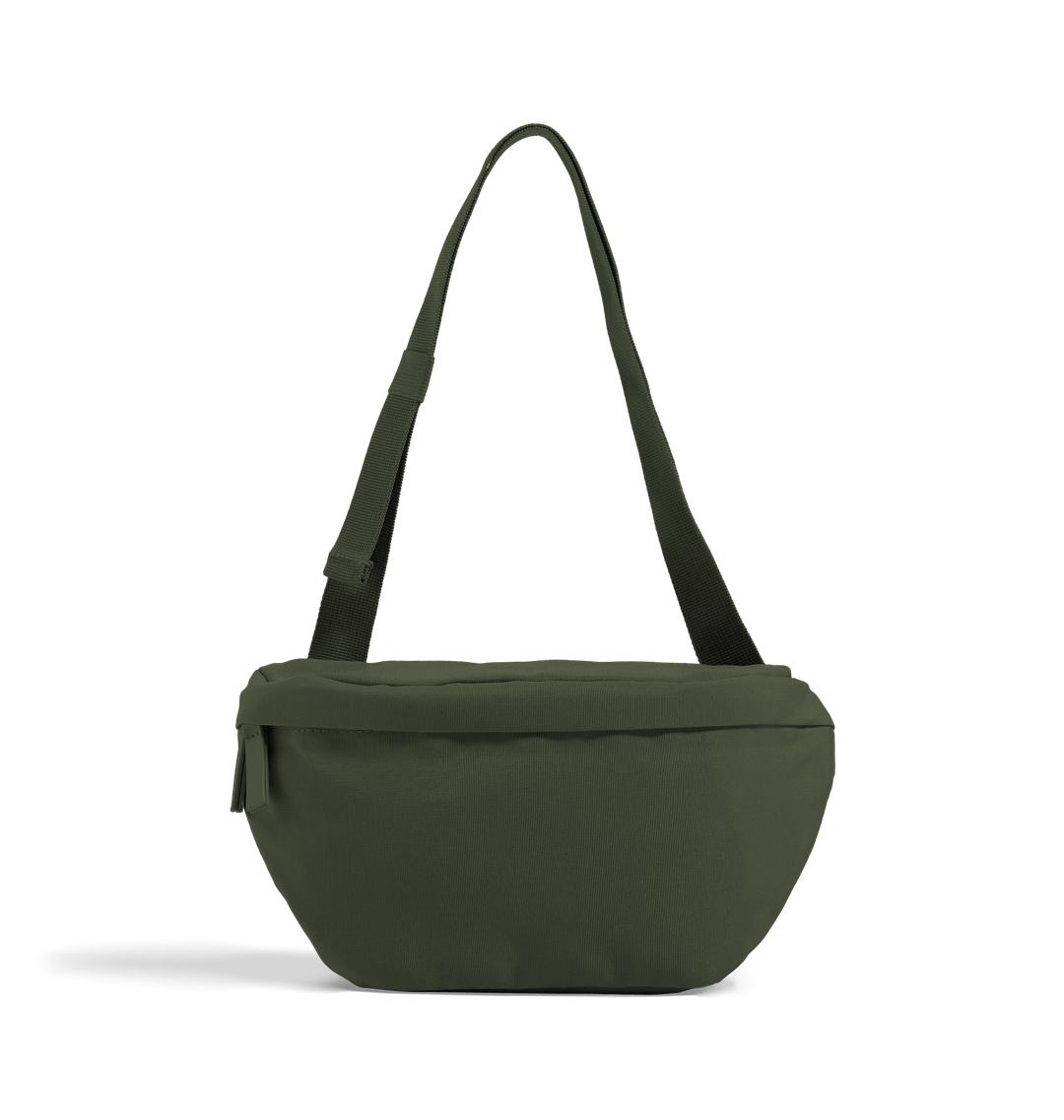 Olive green canvas crossbody bag