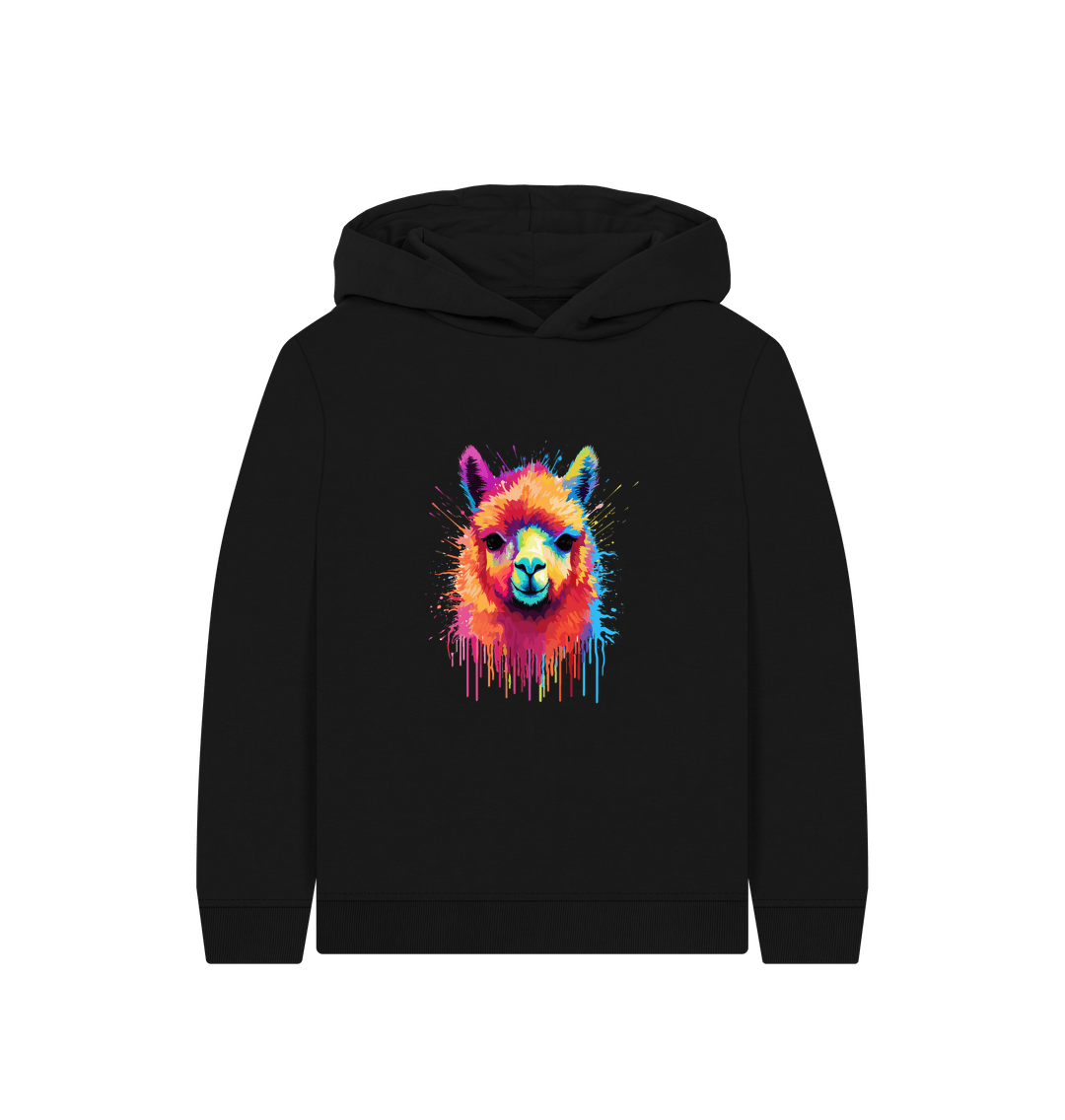 Colorful llama design hoodie