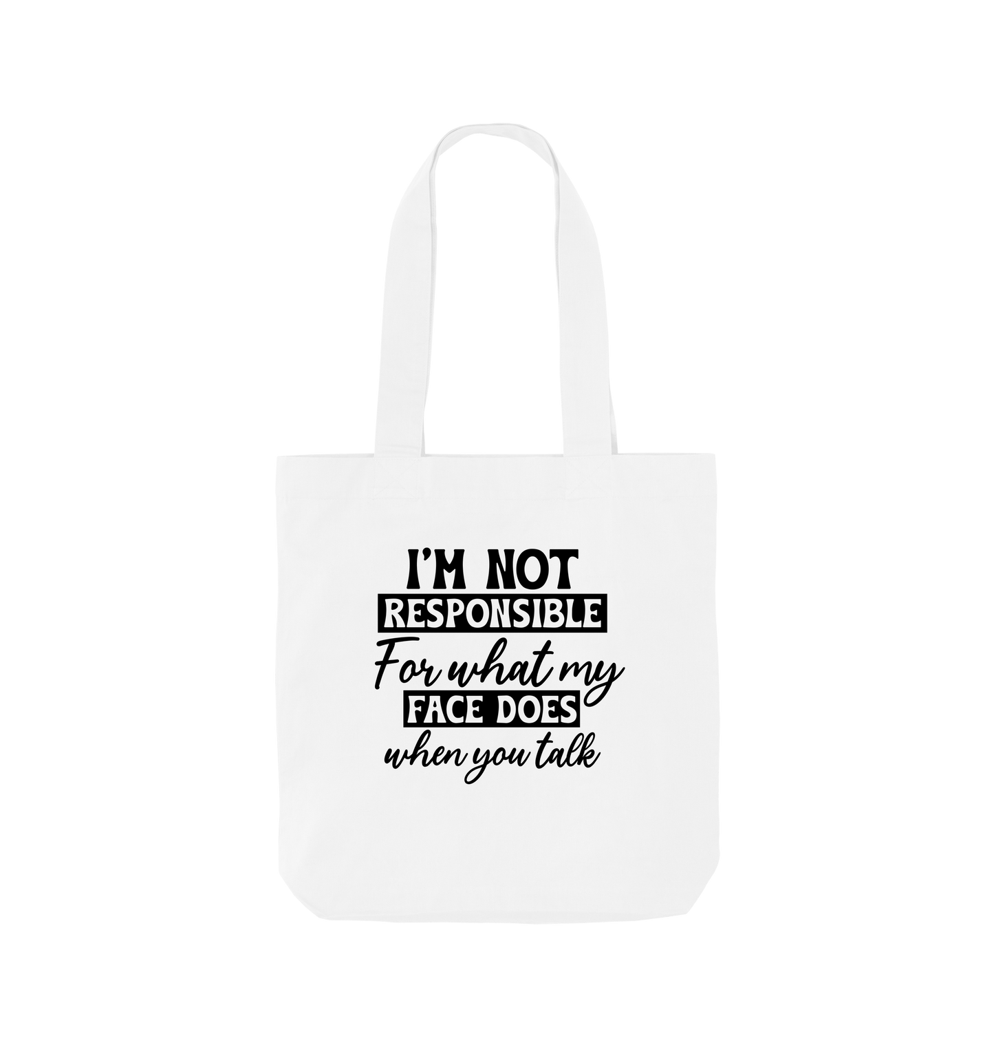 White Printed Bag