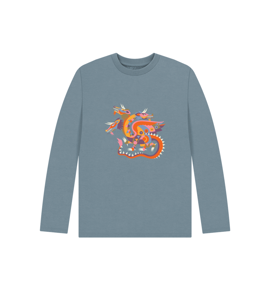 Long-sleeved t-shirt with dragon design