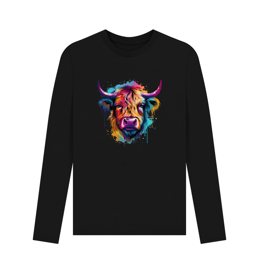 Black Printed Long Sleeve T Shirt