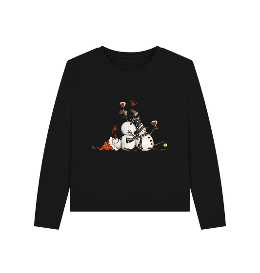 Black Printed T-shirt Front