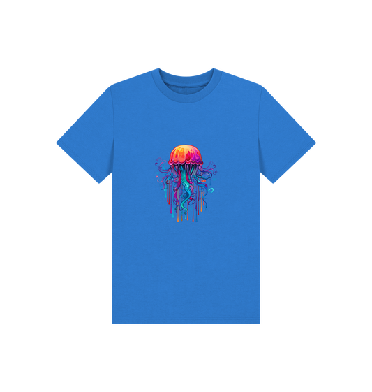 Blue t-shirt with jellyfish graphic