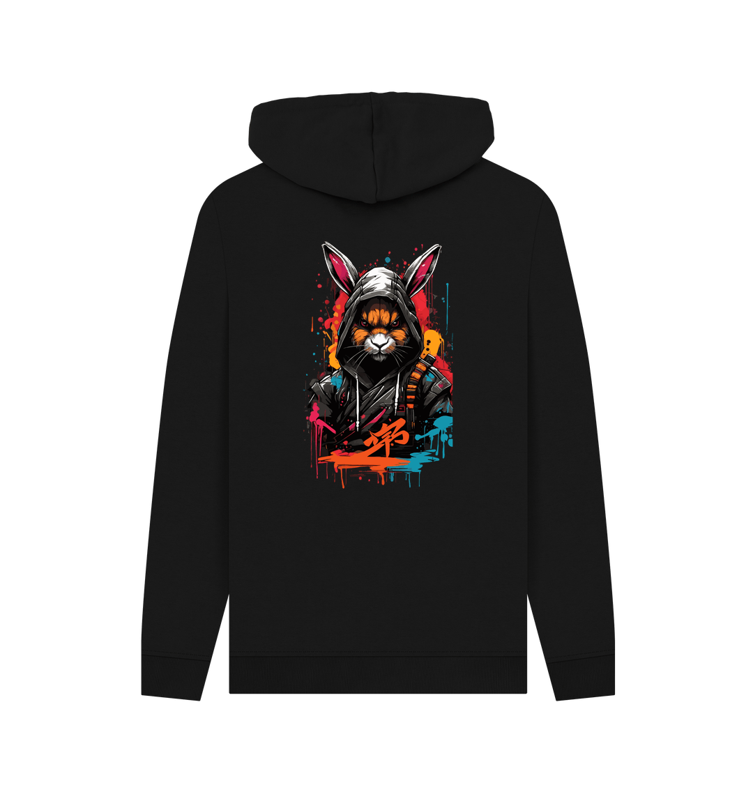 Black Printed Hoody