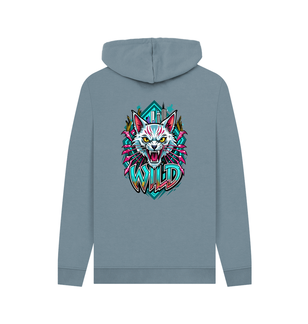 Stone Blue Printed Hoody