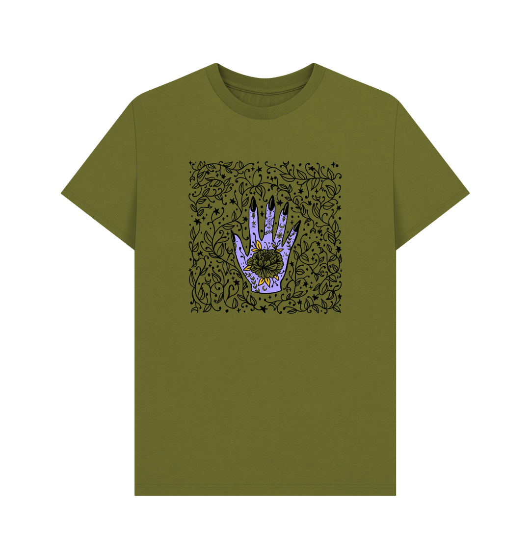 Moss Green Printed T-shirt Front