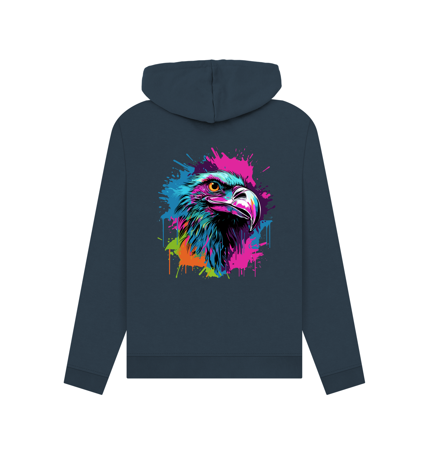 Colorful eagle graphic hoodie