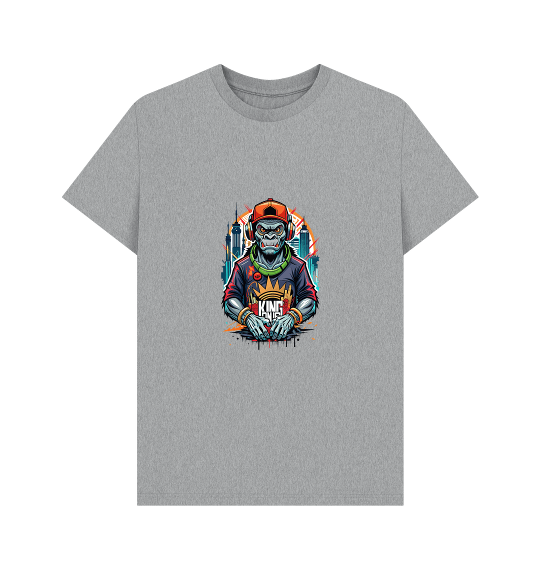 Gray t-shirt with monkey graphic