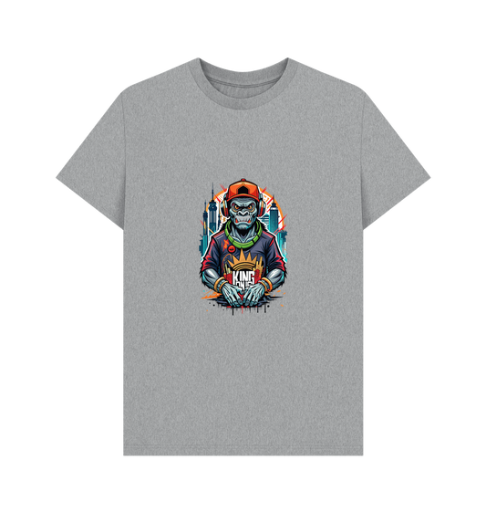 Gray t-shirt with monkey graphic