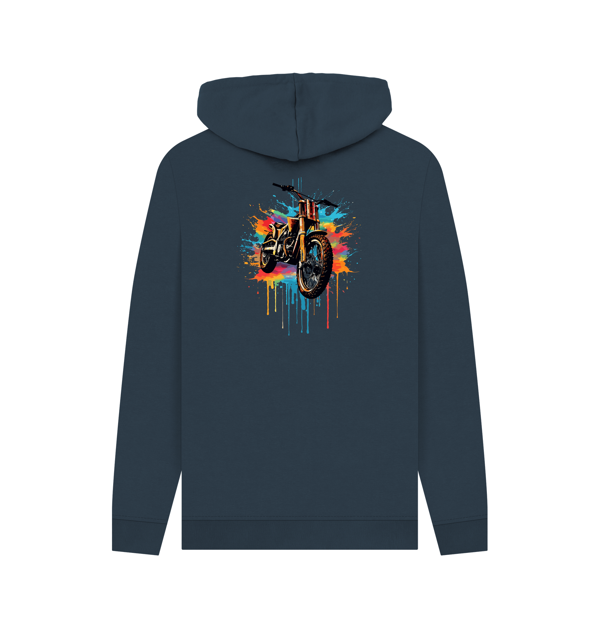 Navy Printed Hoody