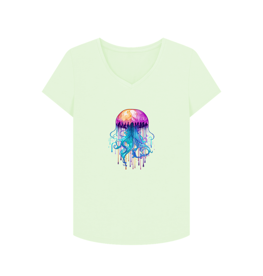 Light green t-shirt with jellyfish graphic