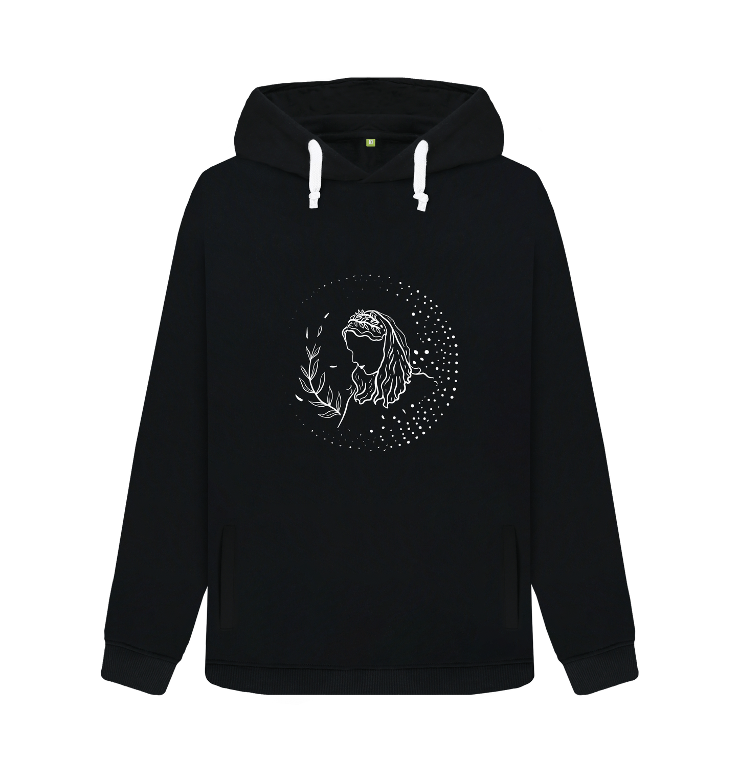 Black Printed Sweater Front