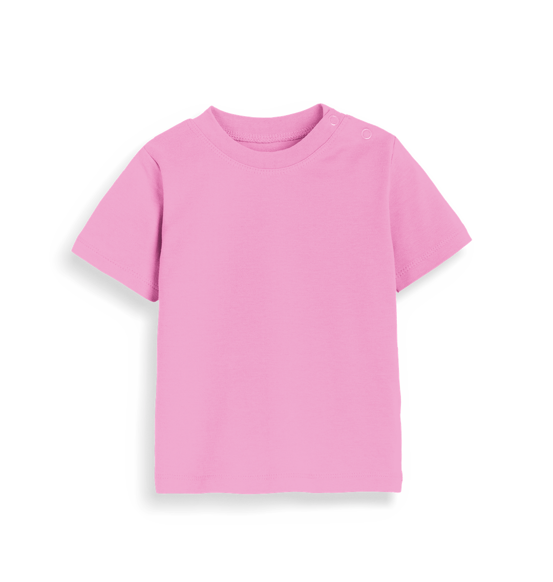 Pink baby t-shirt with short sleeves