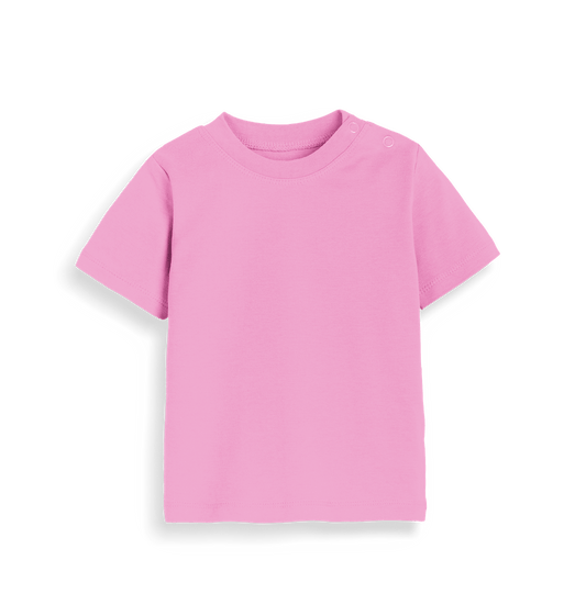 Pink baby t-shirt with short sleeves