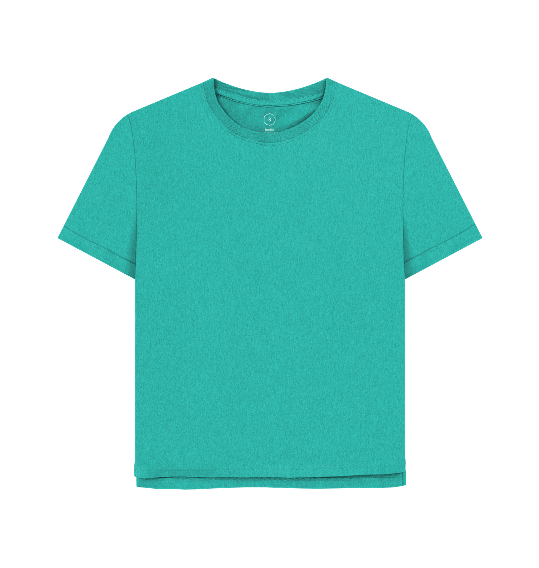 Teal green t-shirt with short sleeves