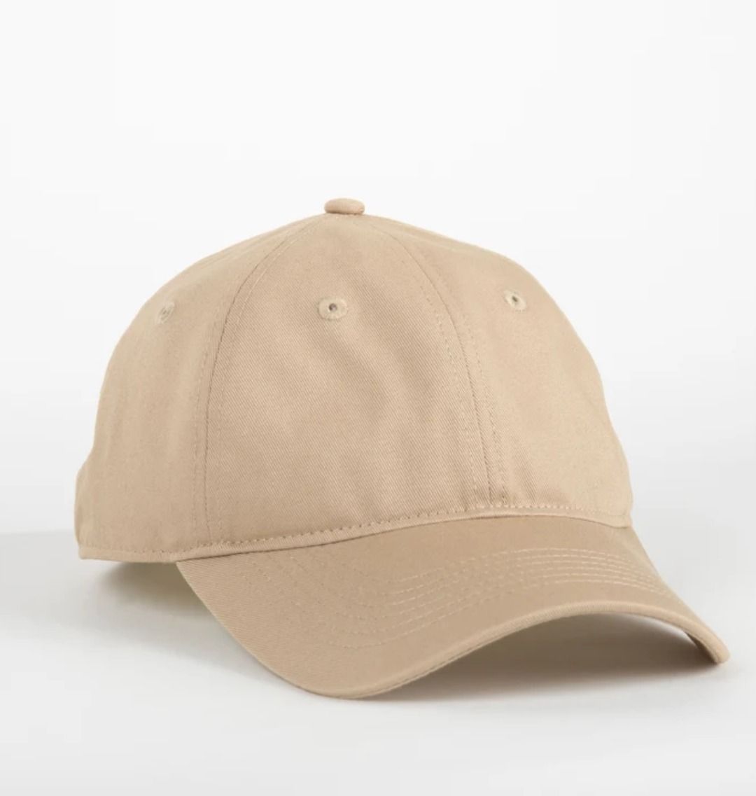 Beige baseball cap with adjustable strap