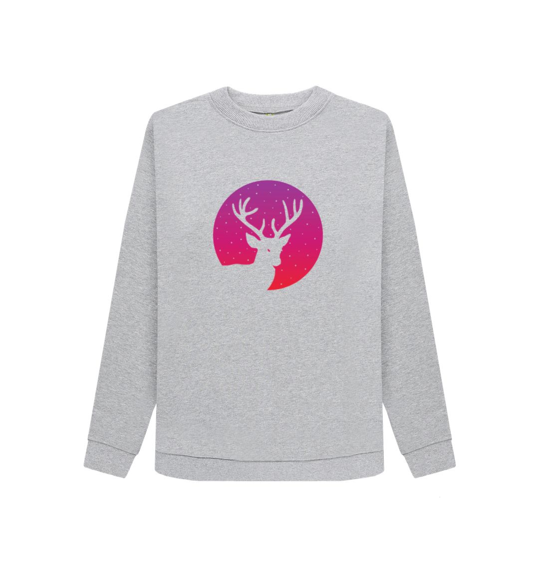 Gray sweatshirt with reindeer design