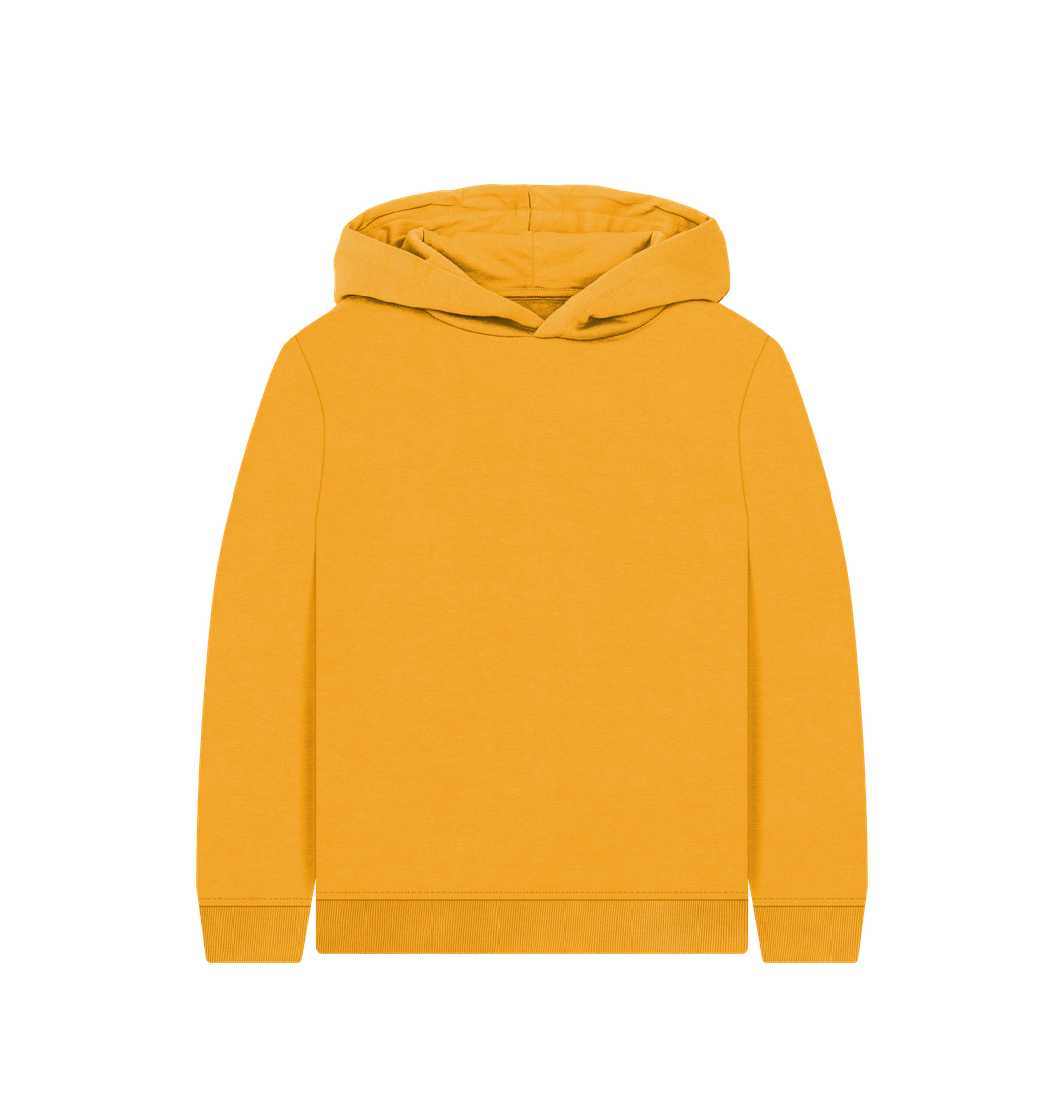 Mustard Printed Kids Hoodie