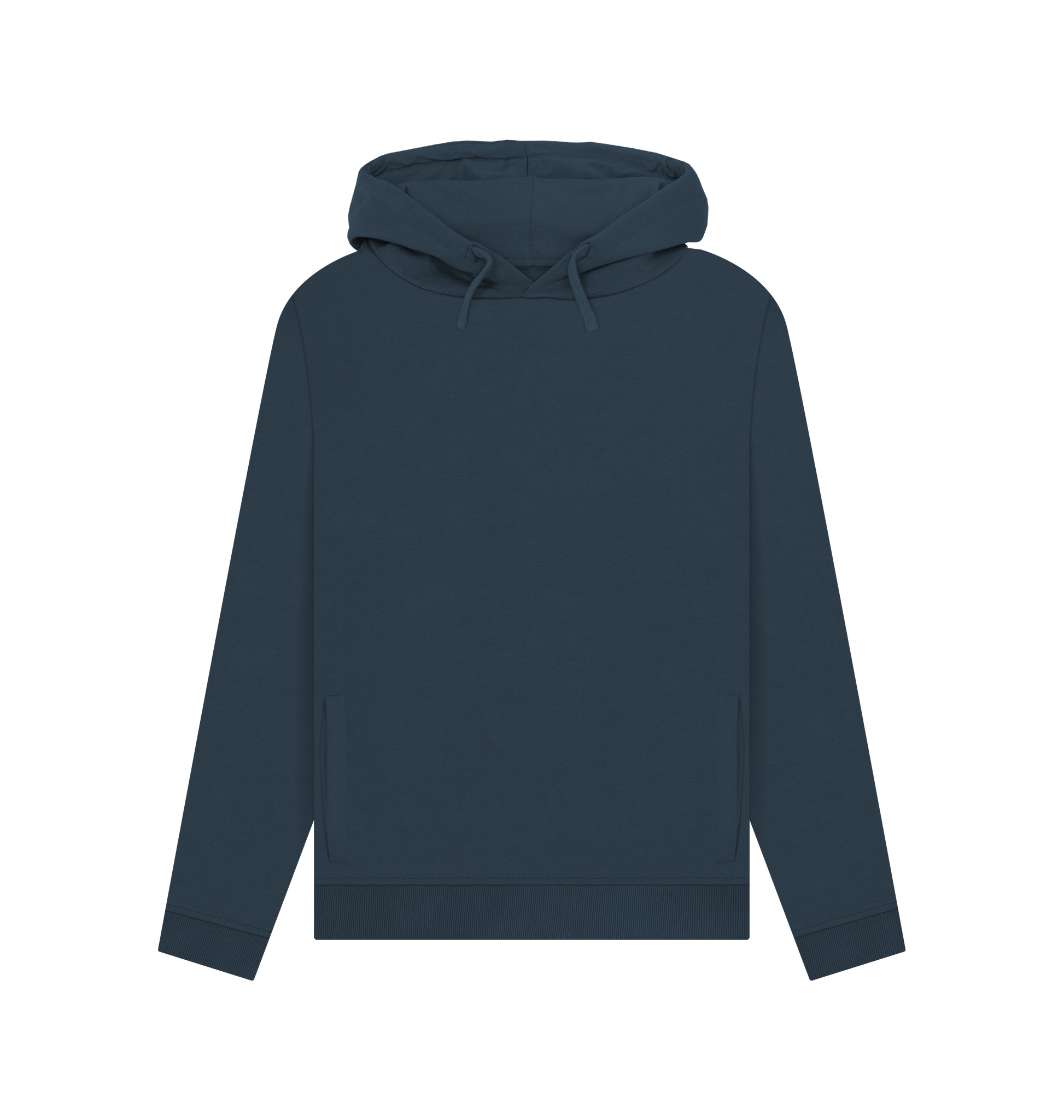 Navy Blue Printed Hoody Front