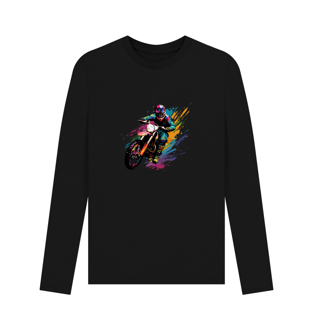 Black Printed Long Sleeve T Shirt