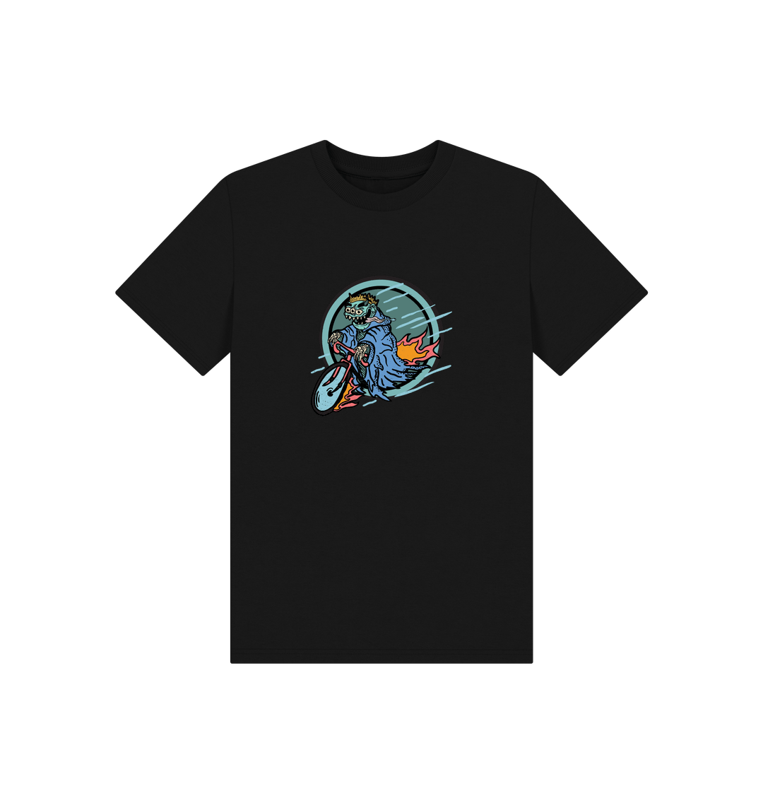 Black Printed Kids T-Shirt