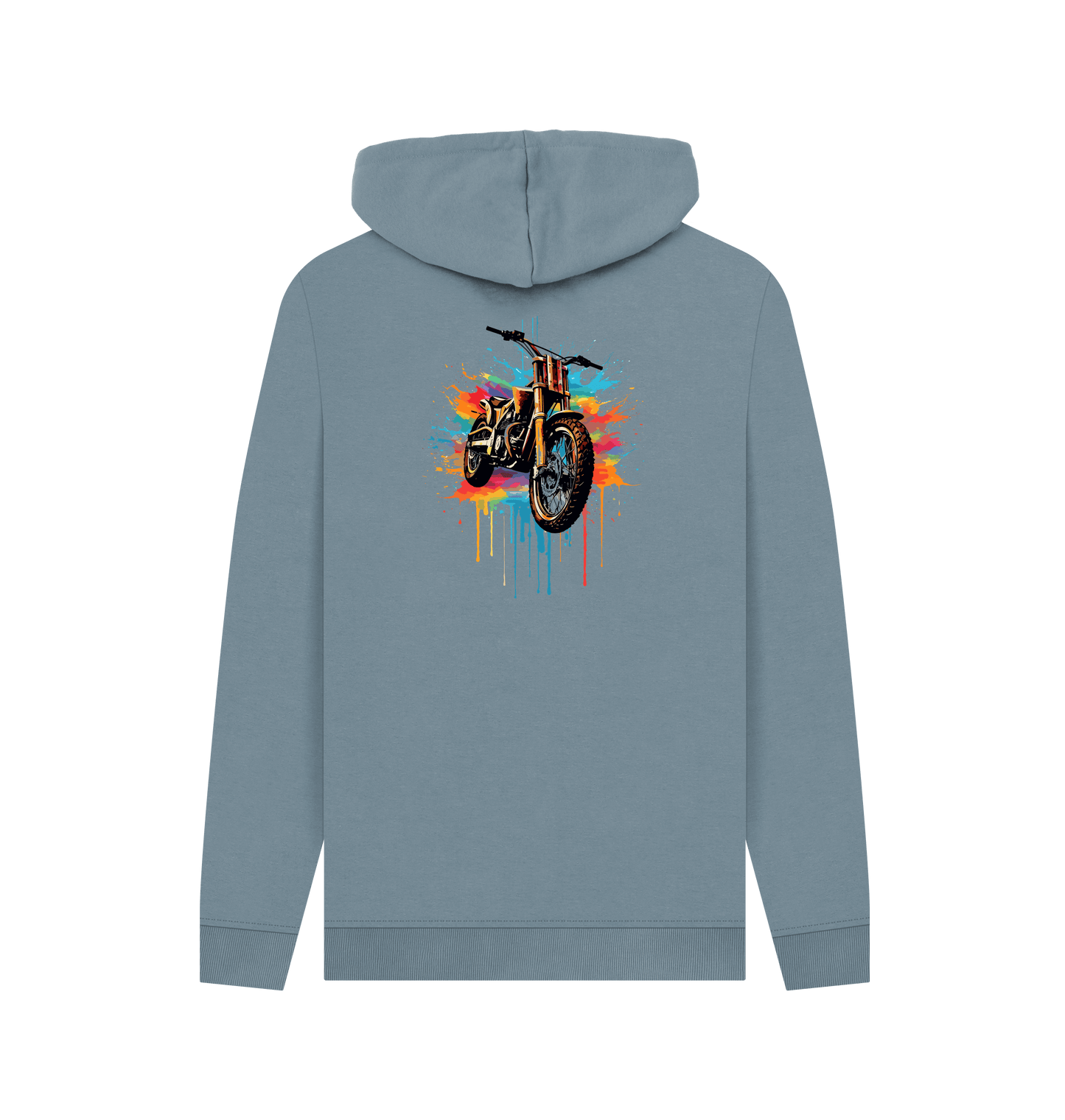 Stone Blue Printed Hoody