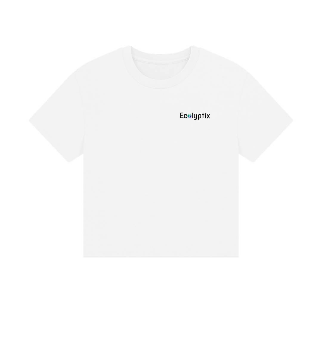 White t-shirt with "Ecolyptix" logo