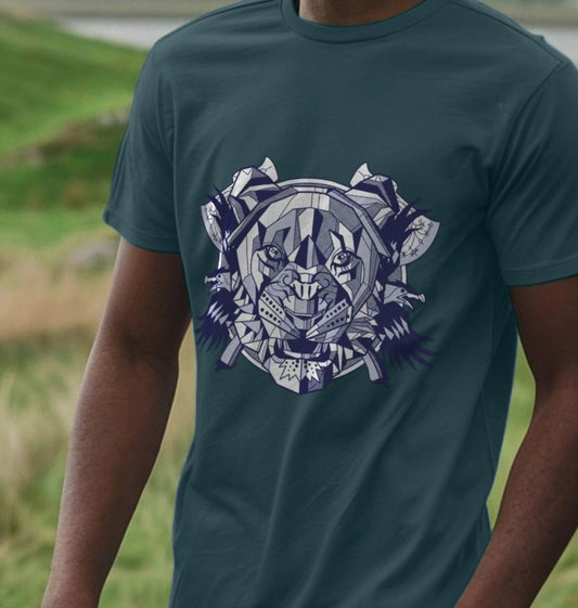 Geometric tiger design t-shirt (person)