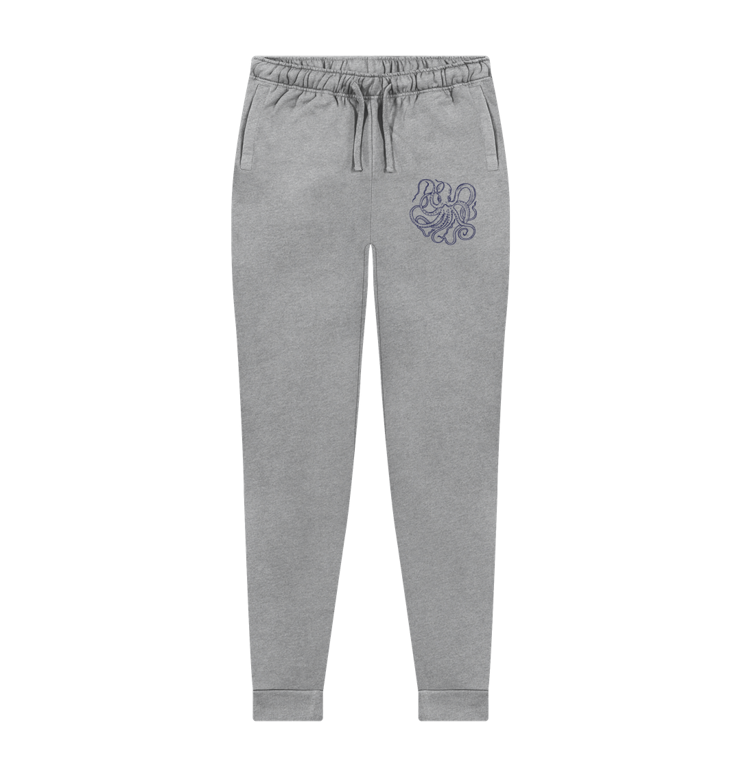 Athletic Grey Printed Mens Joggers Front
